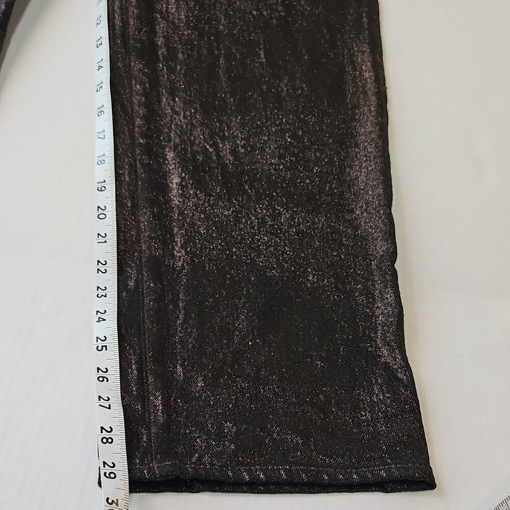 Old Navy Women's High Rise OG Loose Metallic Shimmery Jeans Black size 2 - Picture 9 of 10